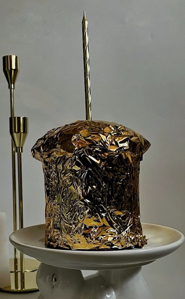 декор паски з золотою поталлю